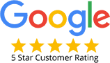 We have a 5-star Google Rating
