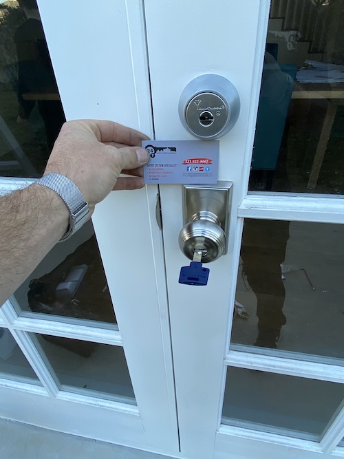 high security lock installation on patio door